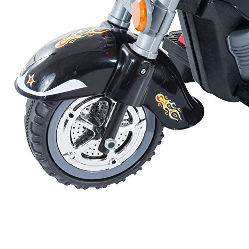 HOMCOM Moto Electrica Infantil Bateria Recargable Niño 3 Años Cargador 3 Ruedas 2.5km/h