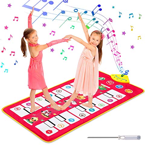 Homealexa Alfombra Piano de Suelo Alfombra Musical de Teclado Alfombrilla Musical Tapete Baile Estera Piano Mat Touch Juego Regalo Juguete para Niños 105 x 51 cm