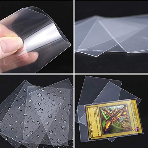 Homgaty - 300 fundas para cartas estándar, protectores transparentes para baraja de Pokémon, intercambiar cartas, magia, MTG, The Gathering, juegos de mesa, Yu-Gi-Oh, Dropmix (transparente)