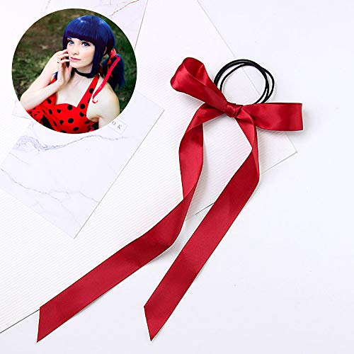 Hook Ladybug Yoyo para Disfraz Niña Lady Bug Cosplay Disfraces Fiesta de Carnaval Navidad Halloween, + 2X Pendientes con Clip +2 x Cintas para el Pelo. (Ross)