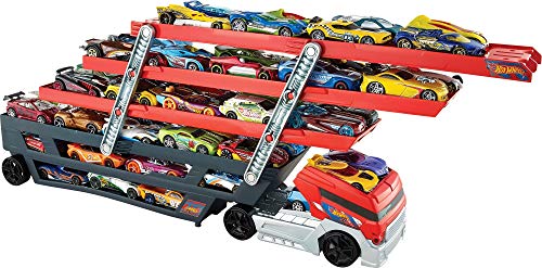 Hot Wheels- Cars 3 Megacamión, Camión Transportador de Coches de Juguete, Multicolor (Mattel CKC09)