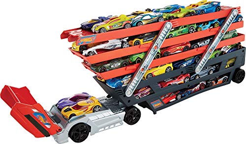 Hot Wheels- Cars 3 Megacamión, Camión Transportador de Coches de Juguete, Multicolor (Mattel CKC09)