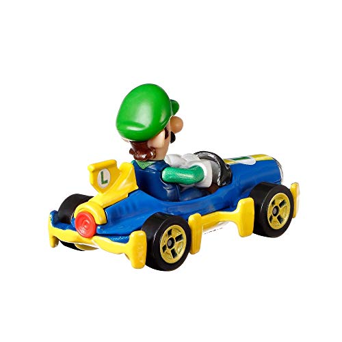 Hot Wheels - Mario Kart, Luigi, Vehiculos, Coche de juguete (Mattel GBG27) , color/modelo surtido