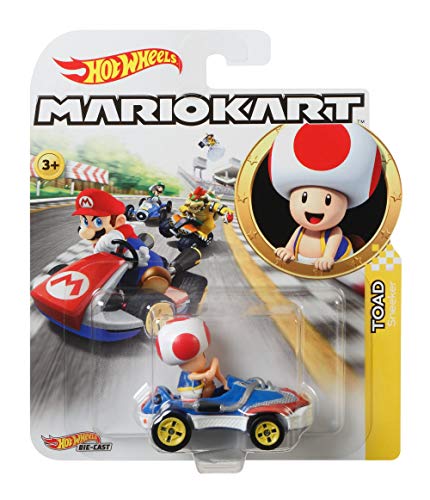 Hot Wheels - Mario Kart, Vehiculos, Toad, Coche de juguete (Mattel GBG30) , color/modelo surtido