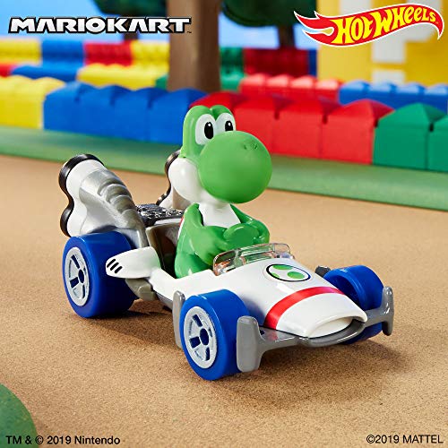 Hot Wheels - Mario Kart, Yoshi, Vehiculos, Coche de juguete (Mattel GBG29) , color/modelo surtido