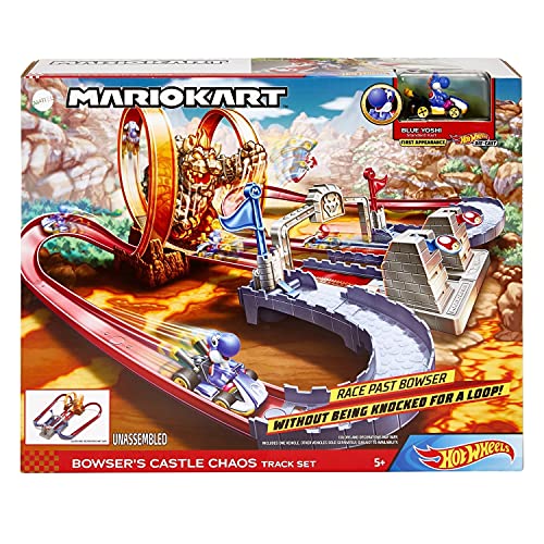 Hot Wheels MarioKart Trucks Chaos Bowser, pista para coches de juguete para niños y niñas +5 años (Mattel GNM22)