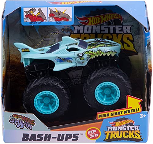 Hot Wheels Monster Truck coches de juguetes superchoques 1:43, modelos surtidos (Mattel GCF94)