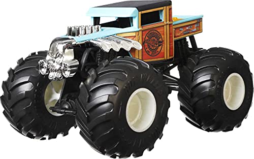 Hot Wheels Monster Trucks Bone Shaker Coche de juguete todoterreno, regalo para niños +3 años (Mattel GWL05)