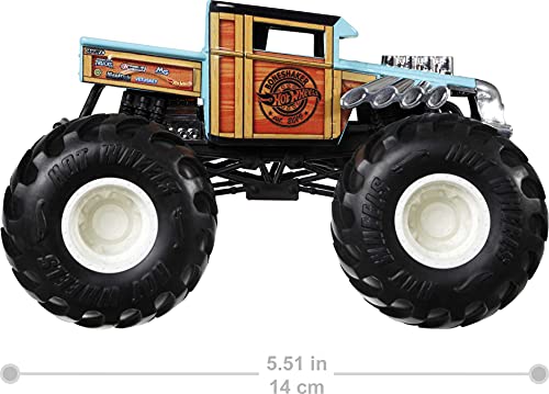 Hot Wheels Monster Trucks Bone Shaker Coche de juguete todoterreno, regalo para niños +3 años (Mattel GWL05)