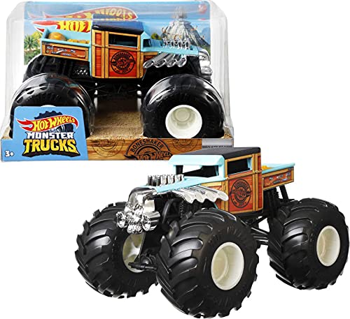 Hot Wheels Monster Trucks Bone Shaker Coche de juguete todoterreno, regalo para niños +3 años (Mattel GWL05)