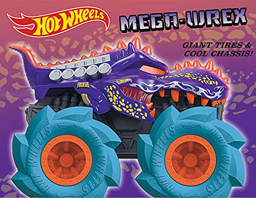 Hot Wheels Monster Trucks Twisted Tredz Mega Wrex Coche de juguete, regalo para niños +3 años (Mattel GVK39)