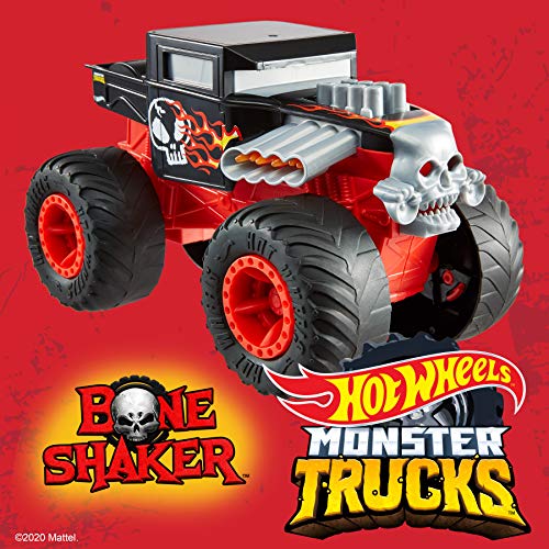 Hot Wheels Monster Trucks - Vehículo Bone Shaker 1:24, coches de juguetes para niños +3 años (Mattel GCG07) , color/modelo surtido