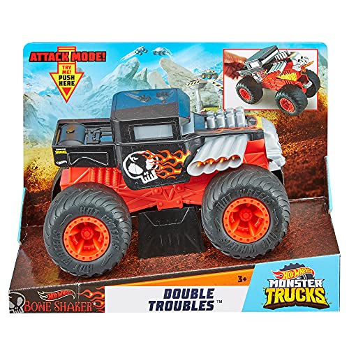 Hot Wheels Monster Trucks - Vehículo Bone Shaker 1:24, coches de juguetes para niños +3 años (Mattel GCG07) , color/modelo surtido