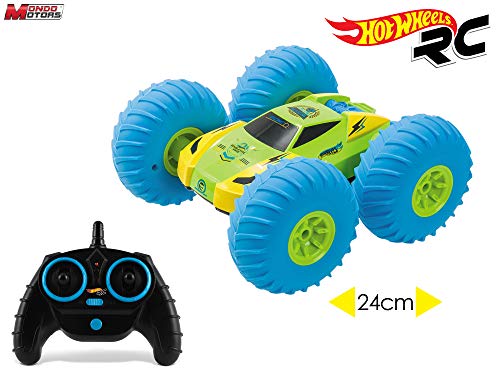 HOT WHEELS – R/C COCHE 1:10 CON RUEDAS HINCHABLES STUNT TORNADO – CAR RC – (MONDO TOYS 63441)