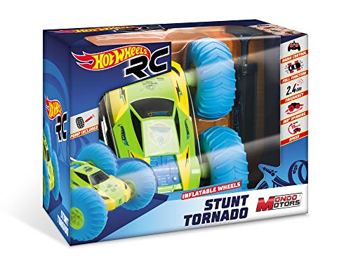 HOT WHEELS – R/C COCHE 1:10 CON RUEDAS HINCHABLES STUNT TORNADO – CAR RC – (MONDO TOYS 63441)