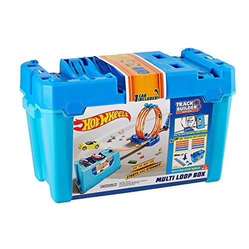 Hot Wheels - Track Builder Accesorios para Pistas, Caja Multiloopings, 6 - 10 Años - (Mattel FLK90)