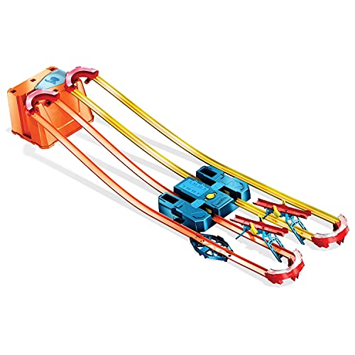 Hot Wheels Track Builder Caja de Acrobacias Premium, pista personalizable con accesorios (Mattel GNJ01)