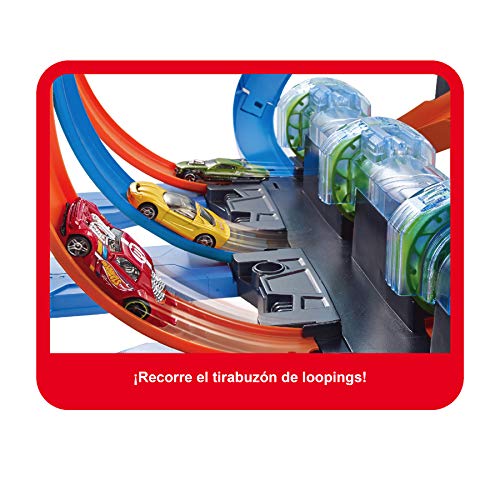 Hot Wheels Triple Looping, pista de coches de juguete (Mattel FTB65)