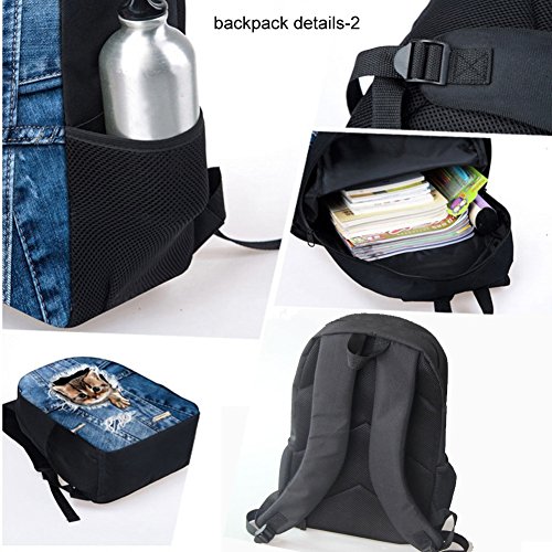 HUGS IDEA - Juego de mochila de tiburón para niños, 3 piezas con caja térmica para almuerzo, Juego de patrones Galaxy Wolf 1 (Morado) - CGK