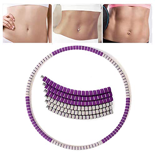 Hula Hoops Ponderados para Adultos, Entrenamiento para Adolescentes, Masaje/Fitness/Pérdida De Peso, Anillo De Hula Profesional para Mujeres, Regalos,Púrpura