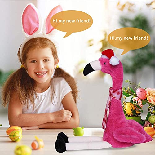 Hundor Flamingo Plush Dancing Toy Flamingo eléctrico Juguete de Peluche Charlas y Juguetes de Animales Bailando Git para niños