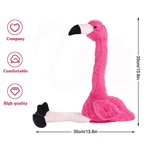 Hundor Flamingo Plush Dancing Toy Flamingo eléctrico Juguete de Peluche Charlas y Juguetes de Animales Bailando Git para niños