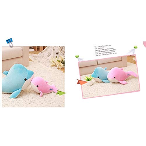 HUOQILIN Pequeño Delfín De Peluche Juguete Boda Almohada Linda Peces De Regalos Llena De Algodón Lindo De Simulación De Juguetes De Los Niños Derramada Delfines (Color : Blue, Size : 41cm)