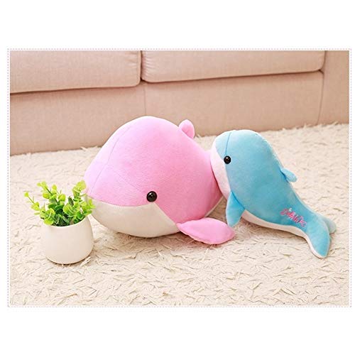 HUOQILIN Pequeño Delfín De Peluche Juguete Boda Almohada Linda Peces De Regalos Llena De Algodón Lindo De Simulación De Juguetes De Los Niños Derramada Delfines (Color : Blue, Size : 41cm)