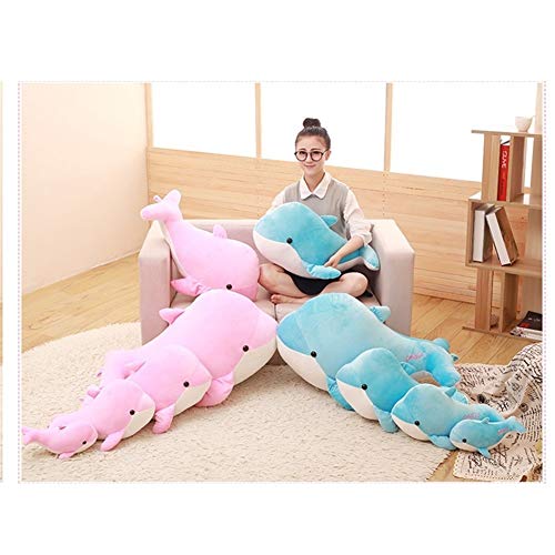 HUOQILIN Pequeño Delfín De Peluche Juguete Boda Almohada Linda Peces De Regalos Llena De Algodón Lindo De Simulación De Juguetes De Los Niños Derramada Delfines (Color : Blue, Size : 41cm)