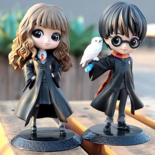 Hyzb Posket Lindo Ojos Grandes Harried Hermione Snape PVC Animado muñecas de colección Potter Figura de acción de Juguete Modelo Q versión (Color : Hermione)