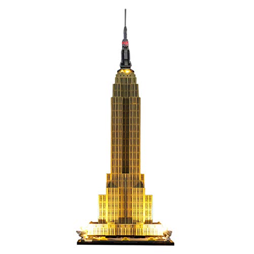 icuanuty Kit de Iluminación LED para Lego 21046, Kit de Luces Compatible con Lego Architecture Empire State Building (No Incluye Modelo Lego)