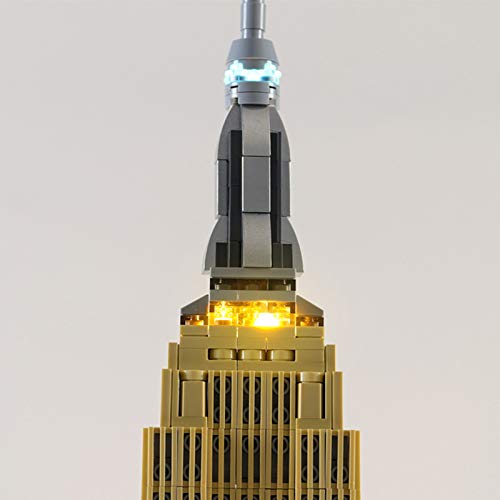 icuanuty Kit de Iluminación LED para Lego 21046, Kit de Luces Compatible con Lego Architecture Empire State Building (No Incluye Modelo Lego)