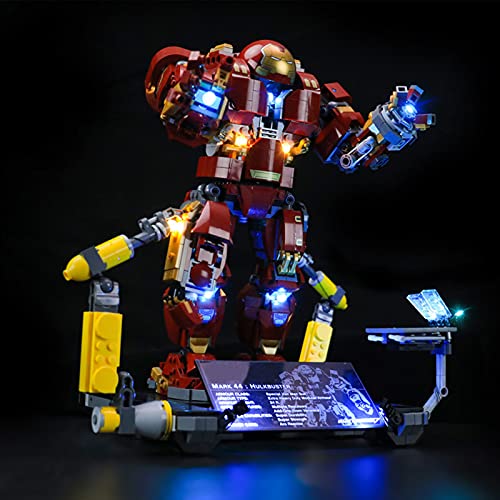 icuanuty Kit de Iluminación LED para Lego 76105, Kit de Luces Compatible con Lego Hulkbuster: Edición Ultrón (No Incluye Modelo Lego)