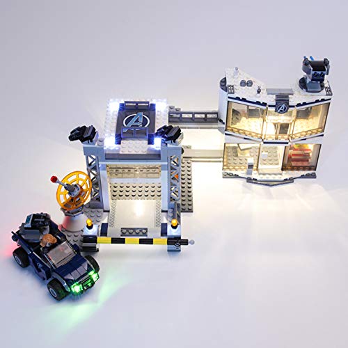 icuanuty Kit de Iluminación LED para Lego 76131, Kit de Luces Compatible con Lego Super Heroes - Batalla en el Complejo de los Vengadores (No Incluye Modelo Lego)