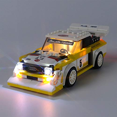 icuanuty Kit de Iluminación LED para Lego 76897, Kit de Luces Compatible con Lego Speed Champions - 1985 Audi Sport Quattro S1 (No Incluye Modelo Lego)