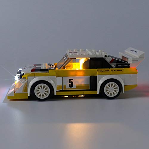 icuanuty Kit de Iluminación LED para Lego 76897, Kit de Luces Compatible con Lego Speed Champions - 1985 Audi Sport Quattro S1 (No Incluye Modelo Lego)