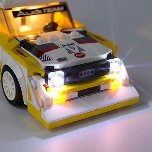 icuanuty Kit de Iluminación LED para Lego 76897, Kit de Luces Compatible con Lego Speed Champions - 1985 Audi Sport Quattro S1 (No Incluye Modelo Lego)