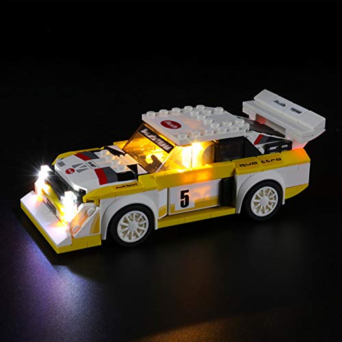 icuanuty Kit de Iluminación LED para Lego 76897, Kit de Luces Compatible con Lego Speed Champions - 1985 Audi Sport Quattro S1 (No Incluye Modelo Lego)