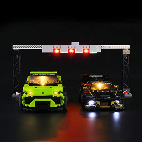 icuanuty Kit de Iluminación LED para Lego 76899, Kit de Luces Compatible con Lego Speed Champions - Urus ST-X & Huracán Super Trofeo EVO (No Incluye Modelo Lego)