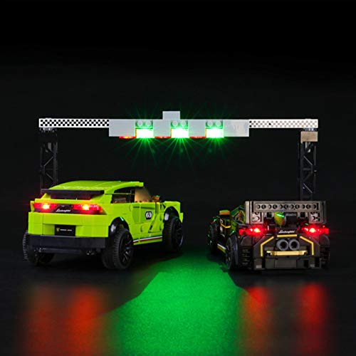 icuanuty Kit de Iluminación LED para Lego 76899, Kit de Luces Compatible con Lego Speed Champions - Urus ST-X & Huracán Super Trofeo EVO (No Incluye Modelo Lego)