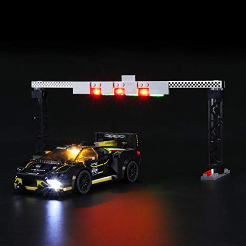 icuanuty Kit de Iluminación LED para Lego 76899, Kit de Luces Compatible con Lego Speed Champions - Urus ST-X & Huracán Super Trofeo EVO (No Incluye Modelo Lego)