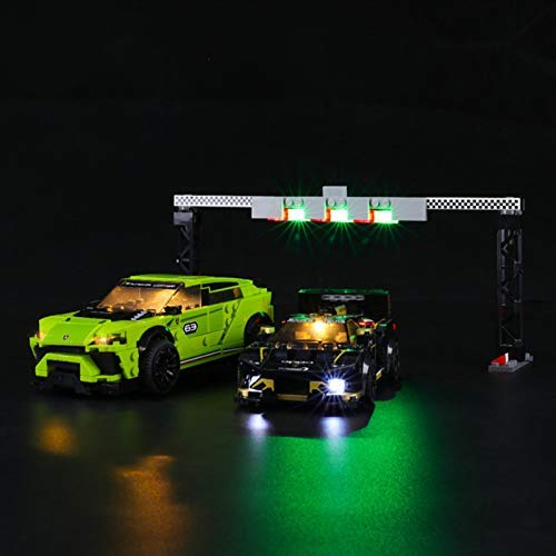 icuanuty Kit de Iluminación LED para Lego 76899, Kit de Luces Compatible con Lego Speed Champions - Urus ST-X & Huracán Super Trofeo EVO (No Incluye Modelo Lego)