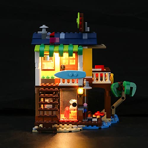 icuanuty Kit De Iluminación LED para Lego Creator 3 En 1 Surfer Beach House, Espectáculo De Luces Compatible con Lego 31118 (No Incluye El Juego Lego)