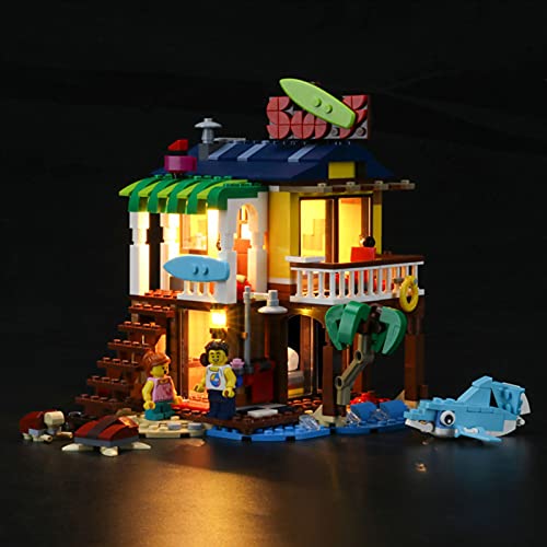 icuanuty Kit De Iluminación LED para Lego Creator 3 En 1 Surfer Beach House, Espectáculo De Luces Compatible con Lego 31118 (No Incluye El Juego Lego)