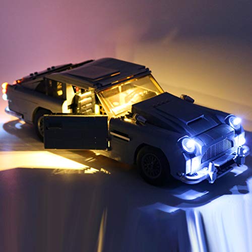 icuanuty Kit De Iluminación LED para Lego Creator James Bond Aston Martin Db5, Espectáculo De Luces Compatible con Lego 10262 (No Incluye El Juego Lego)