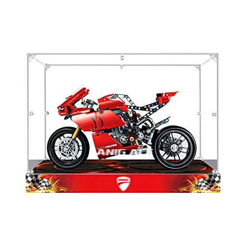 icuanuty Vitrina de Acrílico para Lego 42107 Technic Ducati Panigale V4 R, Display Case Vitrinas para Colecciones Modelismo (Solo Vitrina)