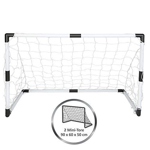 Idena 40465 – Mini portería de fútbol, Juego de 2, aprox. 91,5 x 61 x 48 cm , color/modelo surtido