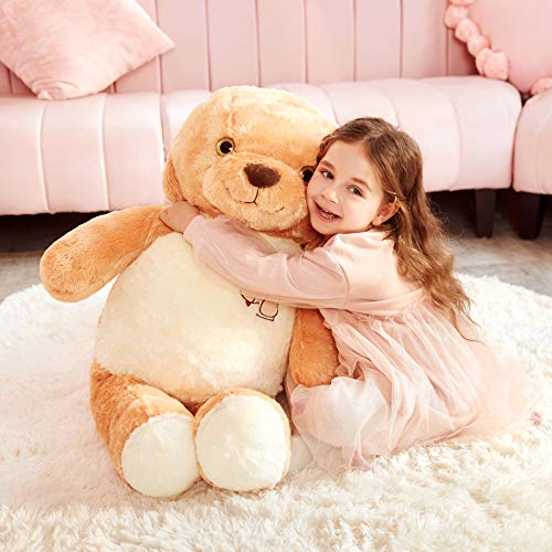 IKASA Golden Retriever Gigante Peluche Perro Grande Juguete Suave (Dorado, 78cm)