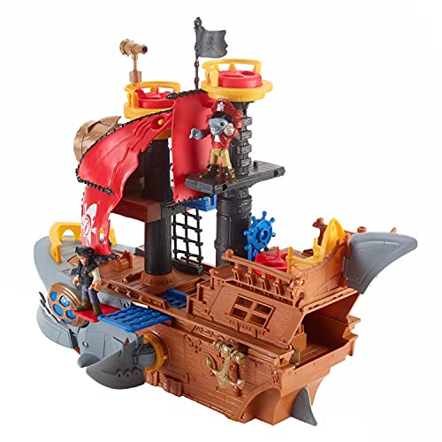 Imaginext Caribe Barco Pirata Tiburón, Multicolor (Mattel DHH61)