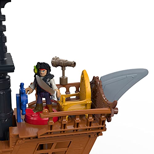 Imaginext Caribe Barco Pirata Tiburón, Multicolor (Mattel DHH61)